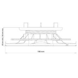 Plot réglable Jouplast pour terrasse en dalle 40 à 60 mm