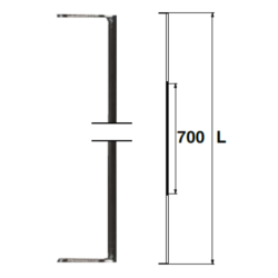 Tringle d’espagnolette ronde Torbel en inox 316 L
