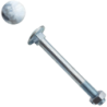 Boulon TRCC tête collet carré avec écrou acier Zingué DIN 555 et 603