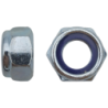 Écrou hexagonal indesserable acier Zingué avec bague nylon frein DIN 985