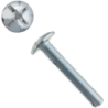 Vis à métaux poêlier tête ronde large Cruciforme acier Zingué