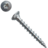 Vis bois TK3 tête fraisée Torx acier Zingué blanc filetage total