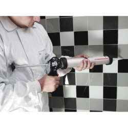 Pistolet applicateur de mortier pour joints, silicone et polyuréthane - Rubi - Capacité 650 ml