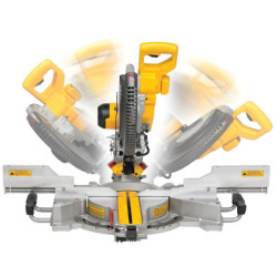 Scie à onglets radiale DWS780-QS Dewalt puissance 1675 W diamètre 305 mm