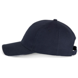 Casquette avec sandwich contrasté - 6 panneaux KP153 Navy / White