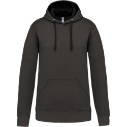 Sweat shirt à capuche 80% coton 20% polyester Noir et Gris