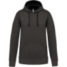 Sweat shirt à capuche 80% coton 20% polyester Noir et Gris