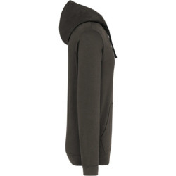 Sweat shirt à capuche 80% coton 20% polyester Noir et Gris