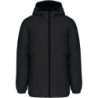 Parka à capuche recyclée unisexe coloris noir