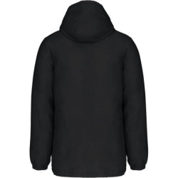 Parka à capuche recyclée unisexe coloris noir