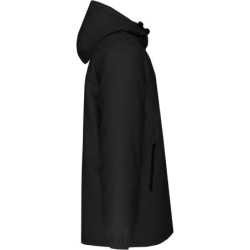 Parka à capuche recyclée unisexe coloris noir