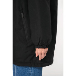 Parka à capuche recyclée unisexe coloris noir