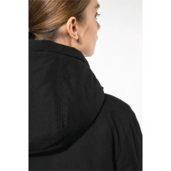 Parka à capuche recyclée unisexe coloris noir
