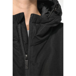 Parka à capuche recyclée unisexe coloris noir