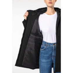 Parka à capuche recyclée unisexe coloris noir