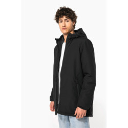 Parka à capuche recyclée unisexe coloris noir