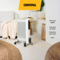 Radiateur bain d'huile 1500 W - 230V TRISTAR