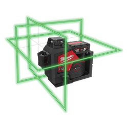 Laser vert 3 lignes 360° Milwaukee 3PLKIT-401P