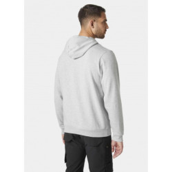 Sweat à capuche classique avec logo gris clair