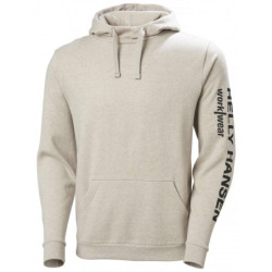 Sweat à capuche avec logo beige