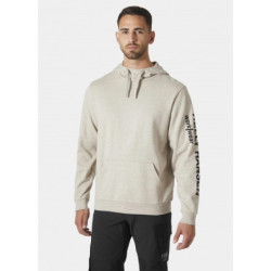 Sweat à capuche avec logo beige