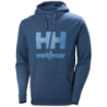 Sweat à capuche classique avec logo bleu marine