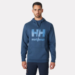 Sweat à capuche classique avec logo bleu marine
