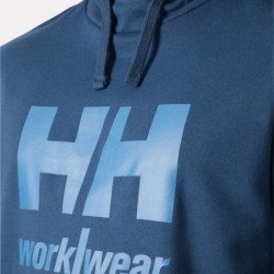 Sweat à capuche classique avec logo bleu marine