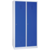 Vestiaire industrie 2 cases 1800 x 800 x 500 mm gris avec portes bleues