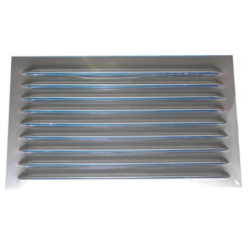 Grille métallique à persiennes Autogyre alu anodisé 500x500mm