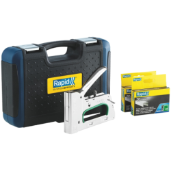 Coffret agrafeuse manuelle R34 avec 2000 agrafes 140/8mm et 2000 agrafes 140/10mm