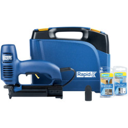 Agrafeuse cloueuse électrique R606 Rapid - en coffret avec agrafes N°606 et pointes N°8