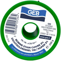 Brasure tendre fil étain/cuivre Geb 250g