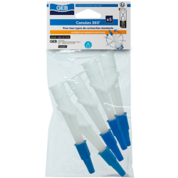 Canule pivotante à 360° pour dépose de mastic en cartouche sachet de 5 pièces