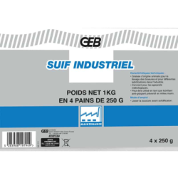 Pain de suif industriel pour lissage de brasure et lubrification industriel lot de 4 pains de 250gr