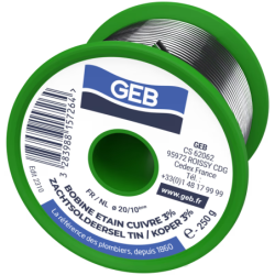 Brasure tendre fil étain/cuivre Geb 250g