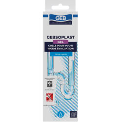 Colle pour raccords en PVC rigides Gebsoplast Gel spéciale évacuation tube 125 ml