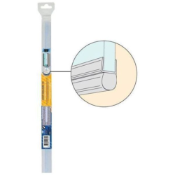 Joint bas de porte de douche tubulaire longueur 1 m transparent épaisseur de 5 à 8 mm