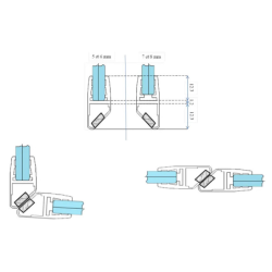 Joint côté de porte de douche aimantés GEB longueur 2 x 2 m transparent épaisseur de 5 à 8 mm