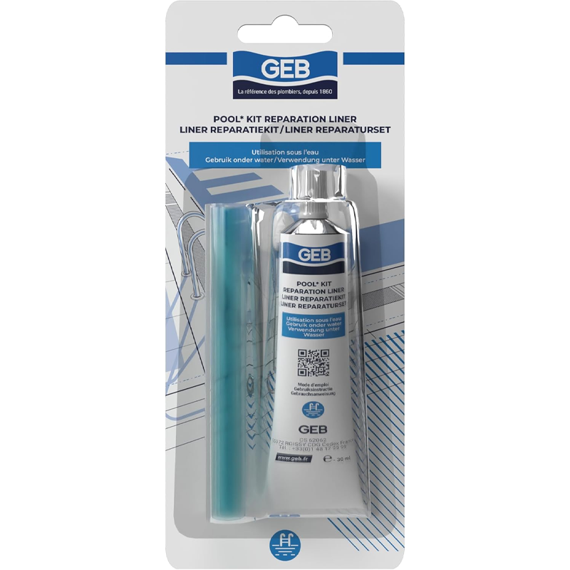 GEB Kit de détection de fuites pour Piscine et Spa et Kit Réparation Liner de Piscine, Spa et jaccuzzi gonflables, bouées, Matelas pneumatiques - Utilisable sous l'eau GEB Kit de détection de fuites pour Piscine et Spa et Kit Réparation Liner de Piscine, Spa et jaccuzzi gonflables, bouées, Matelas pneumatiques - Utilisable sous l'eau