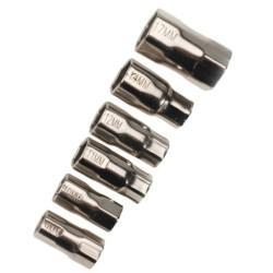 Clé écrou robinet avec 6 embouts de 9 à 17 mm et 1 machoire