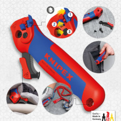 Couteau à dégainer, lame avec sabot de guidage