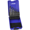Jeu de 7 Tarauds machine droits M3-M12 et 7 forêts métaux 2.5 - 10.2 mm