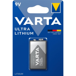 Pile Ultra Lithium Varta 9V - Pour les détécteurs de fumée