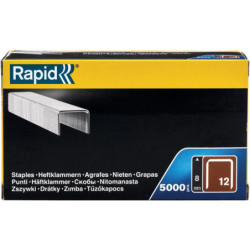Agrafes en fil plat Rapid n°12 boîte de 5000