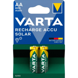 Pile rechargeable Varta Accu Solar spéciale AA 800 MAH - lot de 2