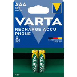 Piles rechargeables ACCU Varta AAA 800mAh - Blister de 2 piles