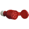 Prise mobile 3 Phases + Neutre + Terre 16A 380V P17 IP44