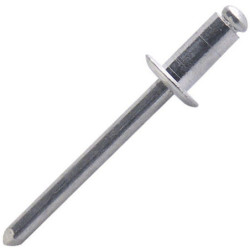 Rivet standard aluminium tige aluminium tête plate diamètre tête 9.5 M4.8x30