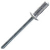 Rivet aluminium tige acier multi-serrage tête plate